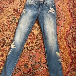 Mavi Blue Skinny Distressed Jeans